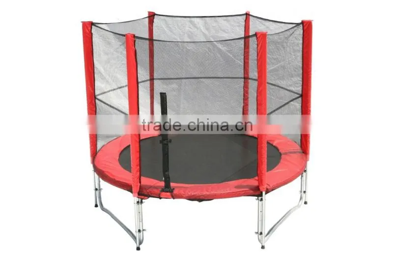 hot sale 8ft trampoline with outside enclosure,W-shaped leg trampoline