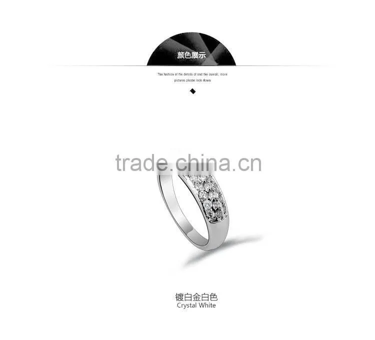2015 ouxi fashionable unique family rings Crystal jewerly 40137-1