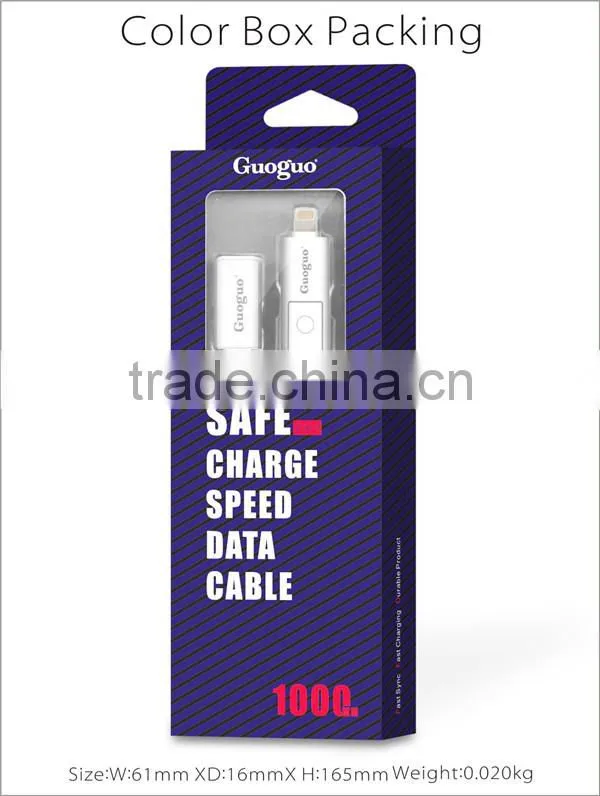 Wholesale promotion metal braided tranfer 8 pin mfi data cable for iphone7