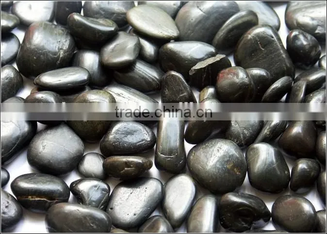 Natural black pebble paver stone in low price