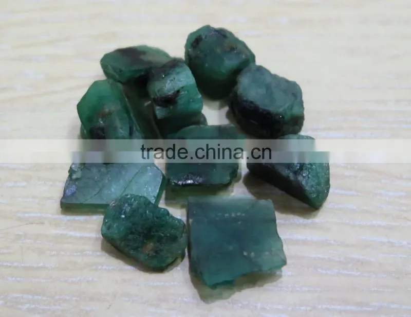 Natural Emerald Gemstone Rough 10-15mm Brazil Green Good Quality
