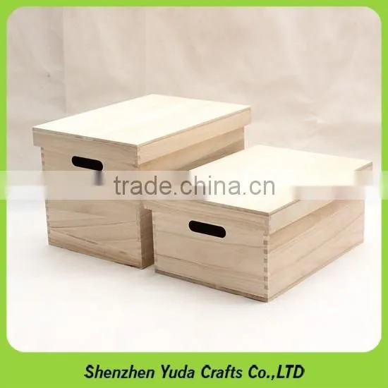 Original wood material storage box mdf box with lid for shoes