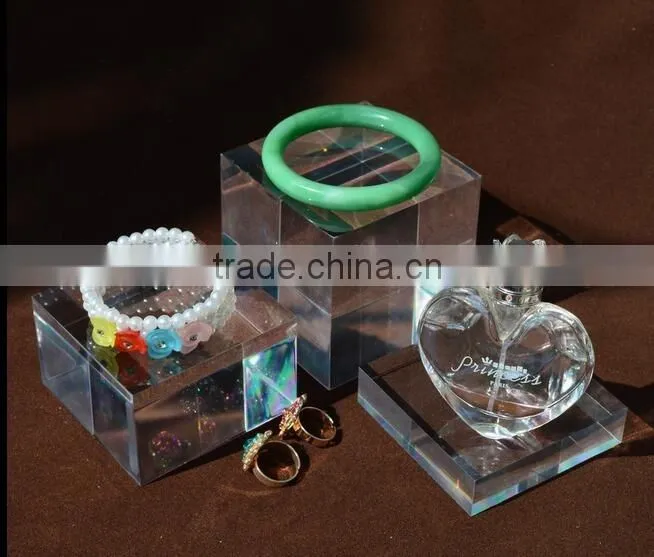 clear acrylic solid display block