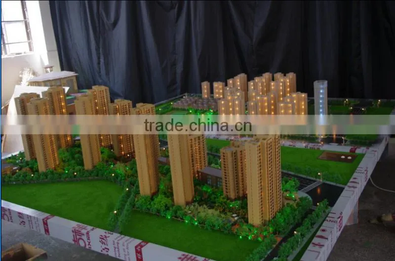 3D Maquette Apartment house building scale model making