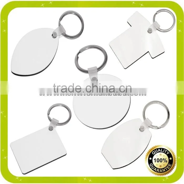 blank 3mm sublimation hardboard keychain