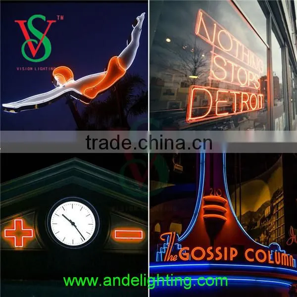 2016 50M New arrival Building Contour rgb flexible Led neon light