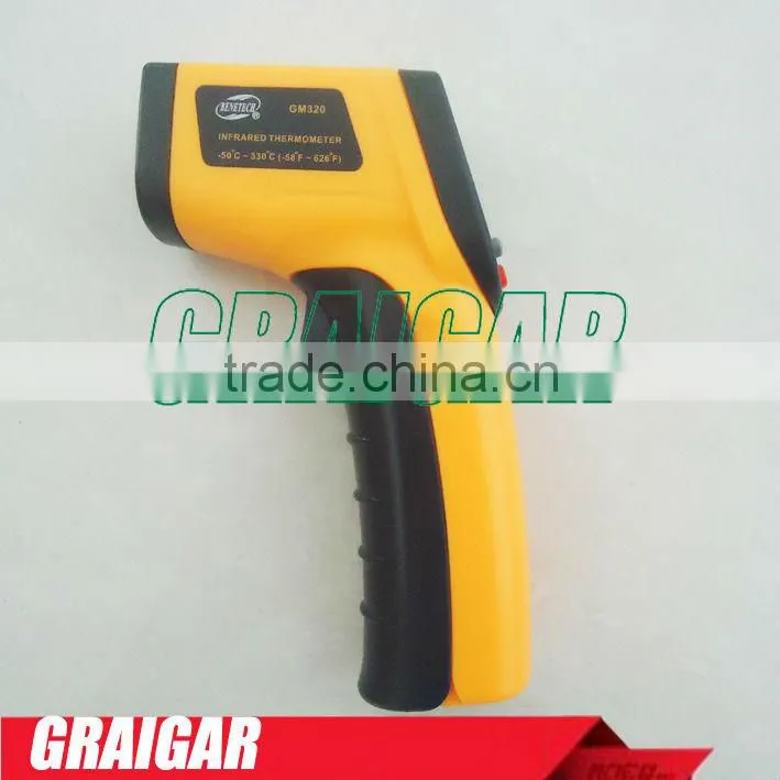 2015 NEW GM320 Non-Contact Laser Gun Infrared Digital IR Thermometer industrial LCD with Back Light 330 Centidegree