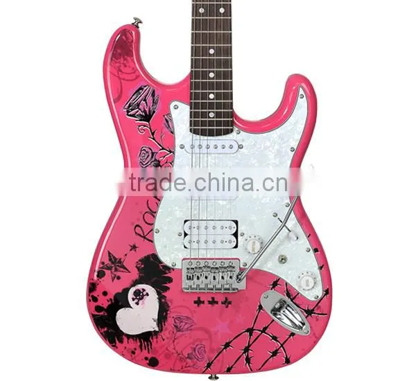 Professional Pink Electric Guitar in good Price