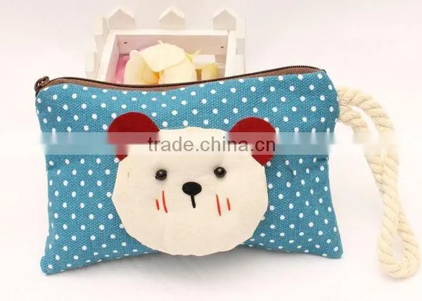 Creative Cute Dot Bear Fabrics Woman Coin Wallet Wholesale ZTCW-0020
