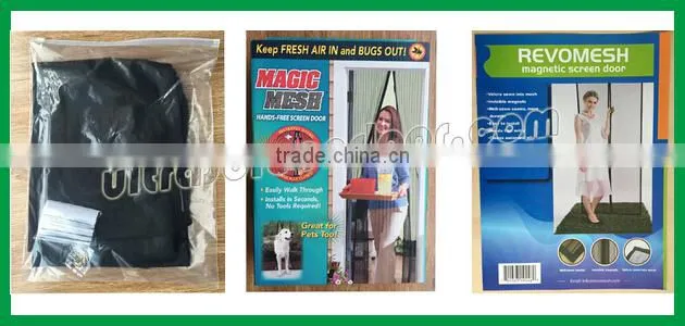 magnetic magic screen door mesh white