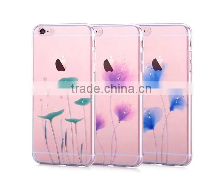 VOUNI High quality flower pattern ultra soft TPU cell phone case for iPhone 6 & 6 plus