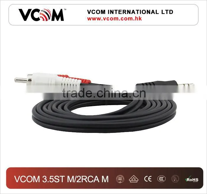 2015 Top Selling Audio RCA Cable 3.5mm to 2RCA