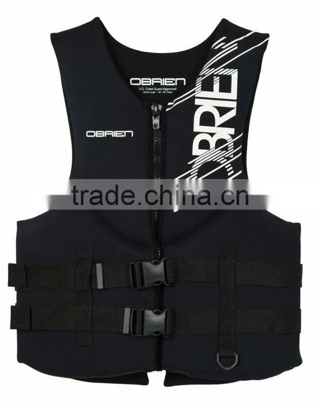 Neoprene Women's Water Sports Watercraft Vest - Grey/Yellow / Medium