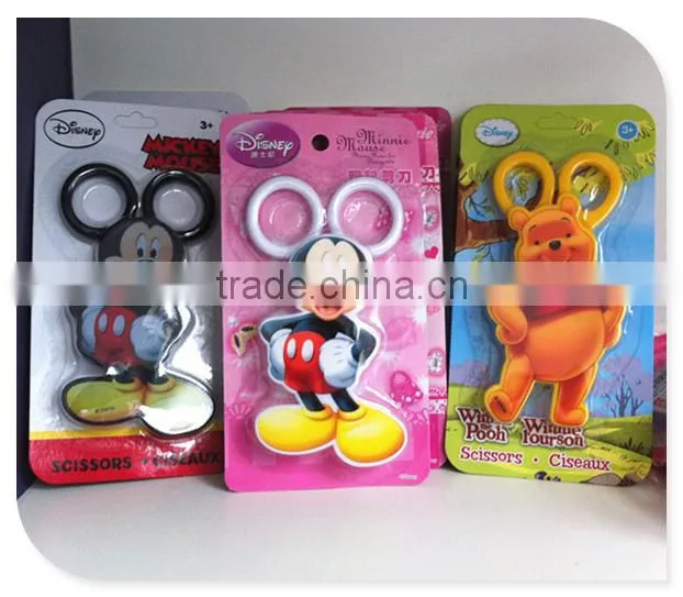 2015 best promotion gifts- small size cartoon plastic scissor set