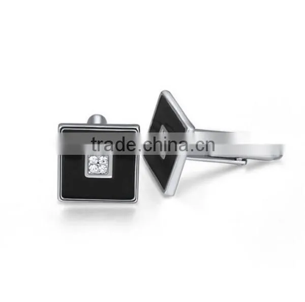2016 classic mens shirts copper crystal business cuff links silver enamel cufflinks jewelry