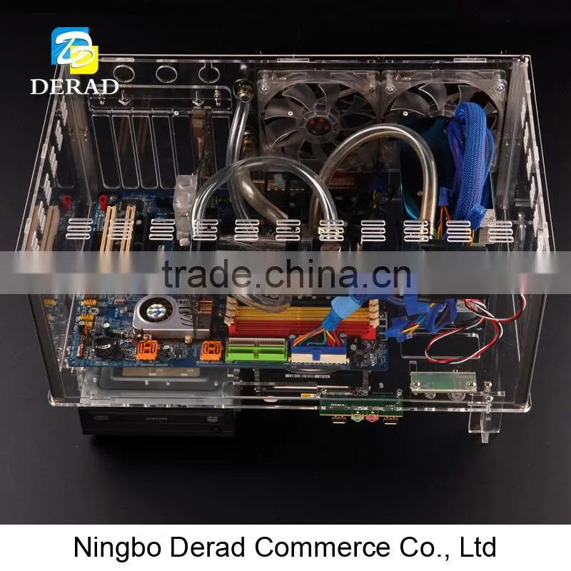 Horizontal Water Cooling PC Raditor ATX Computer PC Case
