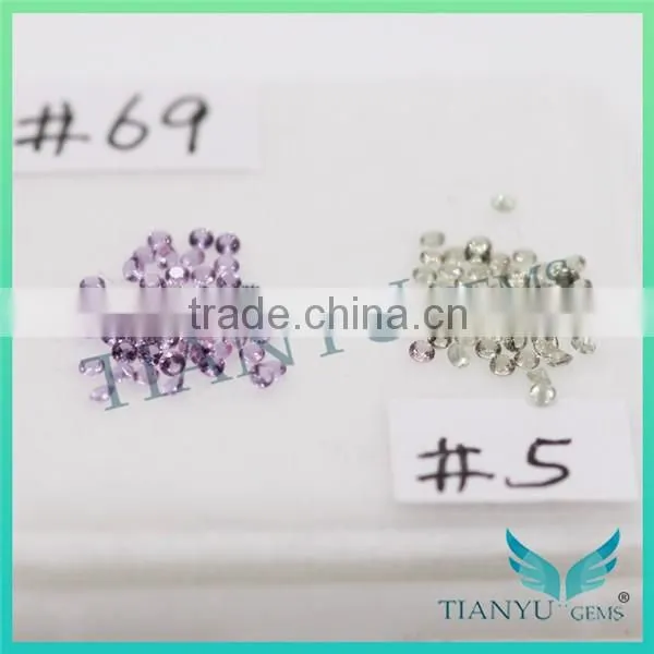 Free Samples Gems for Jewelry Artificial #69 Round Brilliant Cut Gemstone Price