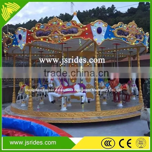 New design children ride carousel horses for playground ride