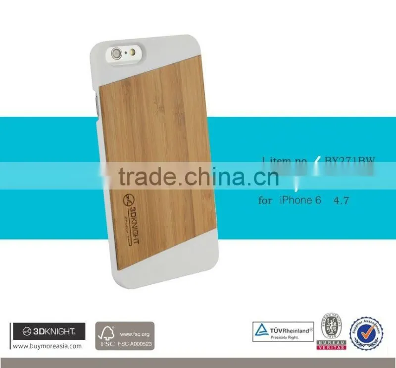 2016 Sublimation Phone Cases Blank Mobile Phone Case Real Bamboo Printing For IP6, for iphone 6s blank case