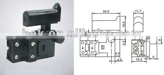 Electric drill switch 6A 250v 5e4 power tool switch for Hitachi eletric hammer BK-034