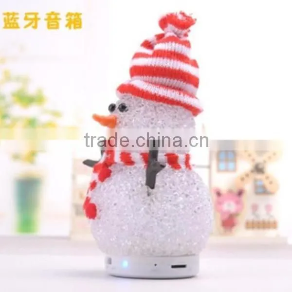 Promotional Gift Lovely Portable Bluetooth Doll Speaker, Handsfree Cute Snowman Doll Bluetooth Speaker for Kids