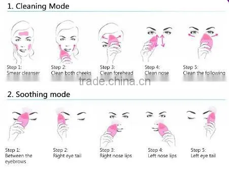 Natural Silicone Electric Facial Cleansing Brush Rechargeable Face Cleaning for Face SPA Skin Care Face massage