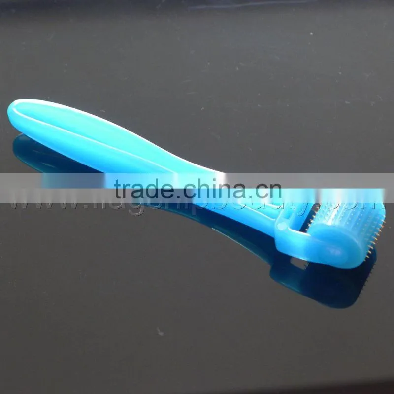 2014 micro needle roller therapy acne removal 192 needles blue derma roller