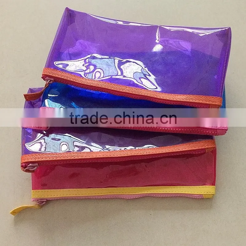 2014 new arrival personized thick clear soft pvc pouch bag for sale