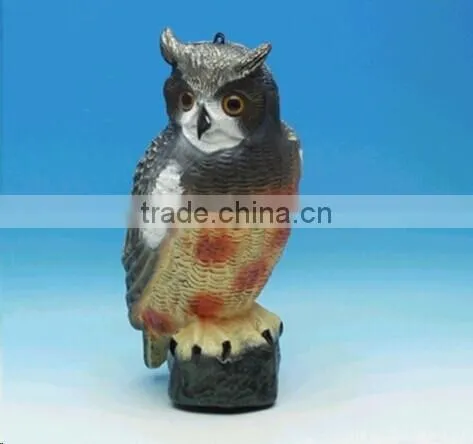 Decorative Outdoor Plastic Rotating head Bird Garden Owl