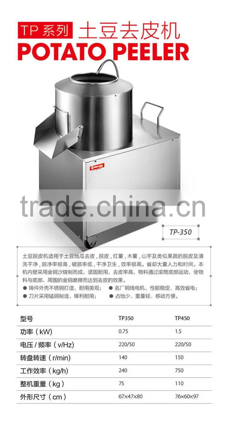 1.5KW Guangzhou electric potato peeler and slicer machine