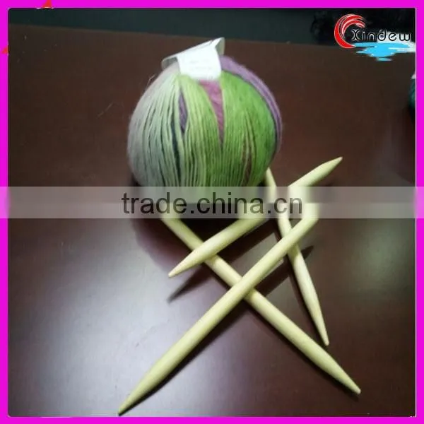 Bamboo Knitting Needles with Fancy Yarn Knitting Austrial Wool Yarn