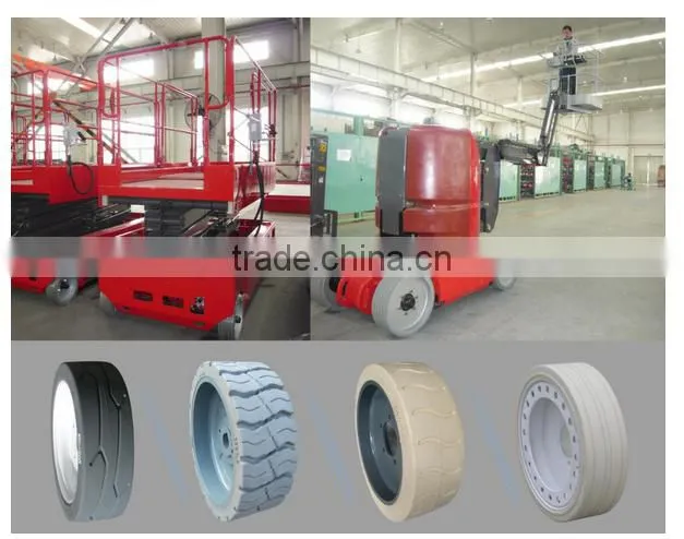 Professional manufacture Genie scissor lift platform parts 22x7x173/4 solid tires for lifting machine car best price