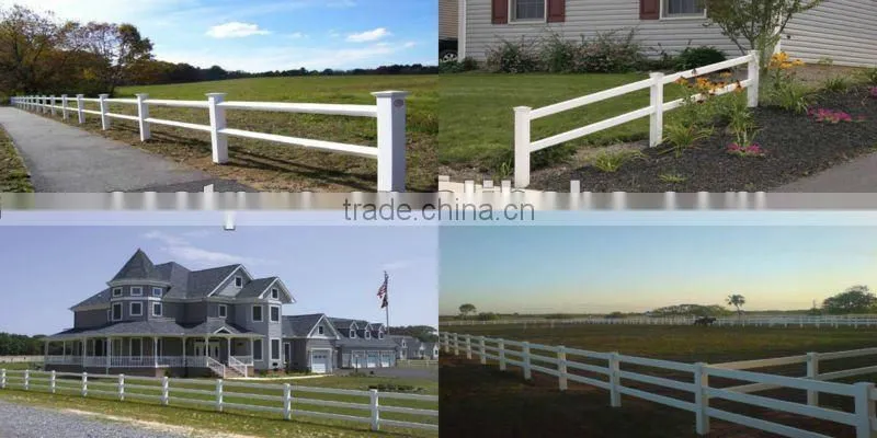 PVC rail ranch fence
