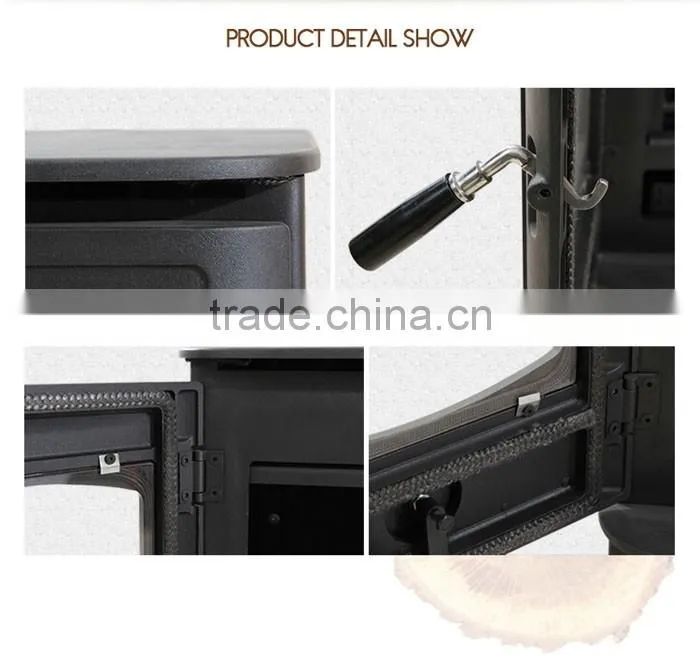 Artificial freestanding wooden fireplace/wood fireplace with swivel casters GR908