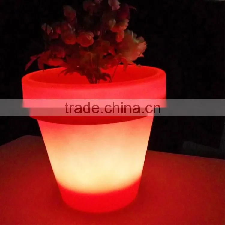 LED light led flower pot planter plastic LED Colorful floor decorative flower vases