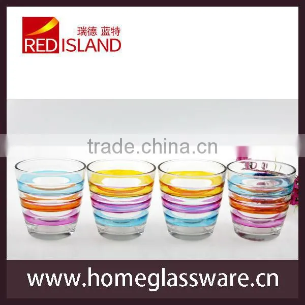 glass manufactory supply 8oz glass cup, hand -painted drinking glass tumbler,