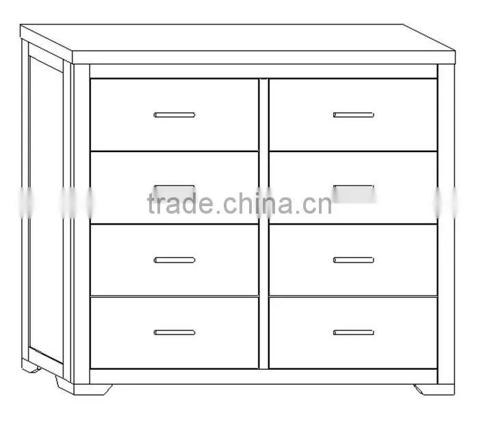 Wooden drawer, sideboard