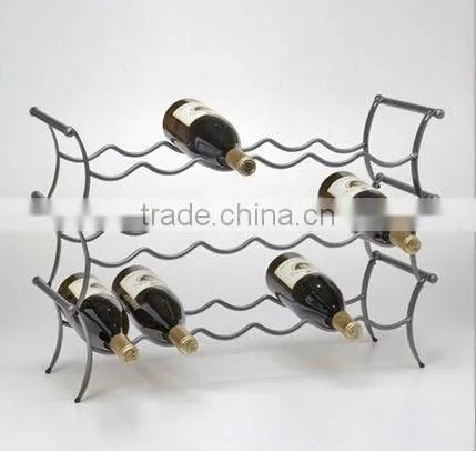 Wave Wine Bottle Lounge Gunmetal
