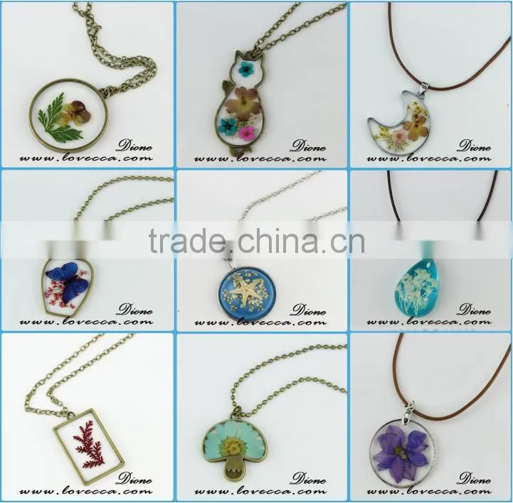exquisite real dandelion seeds flower pendant necklace jewelry