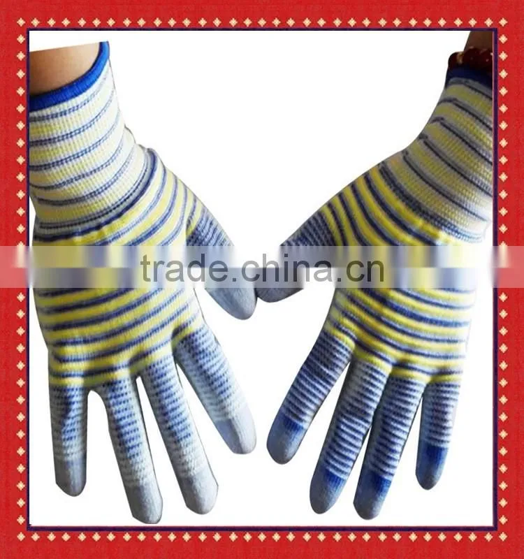 13G U3 Zebra Liner Anti Oil Honeycomb Garden Gloves With Nitrile Coated