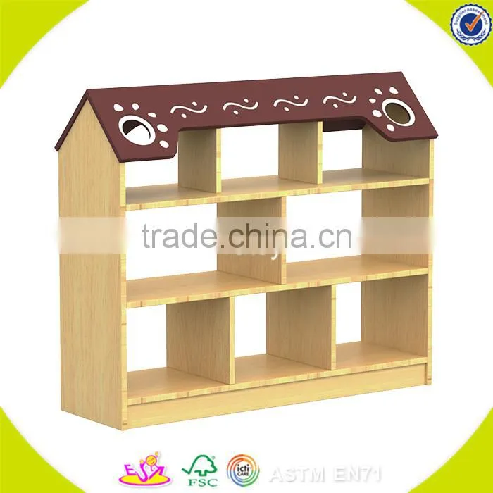 wholesale new fashion wooden four compartment shelves hot sale wooden shelves storage W08C040