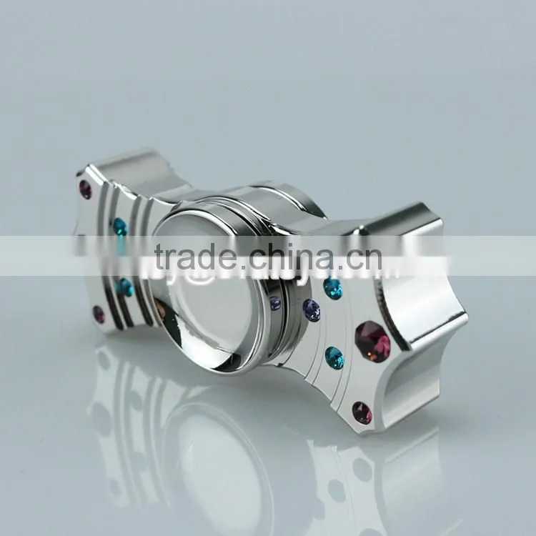 Newest finger fidget toys tri metal spinner fast bearings release stress fidget toys metal spinner W01A273