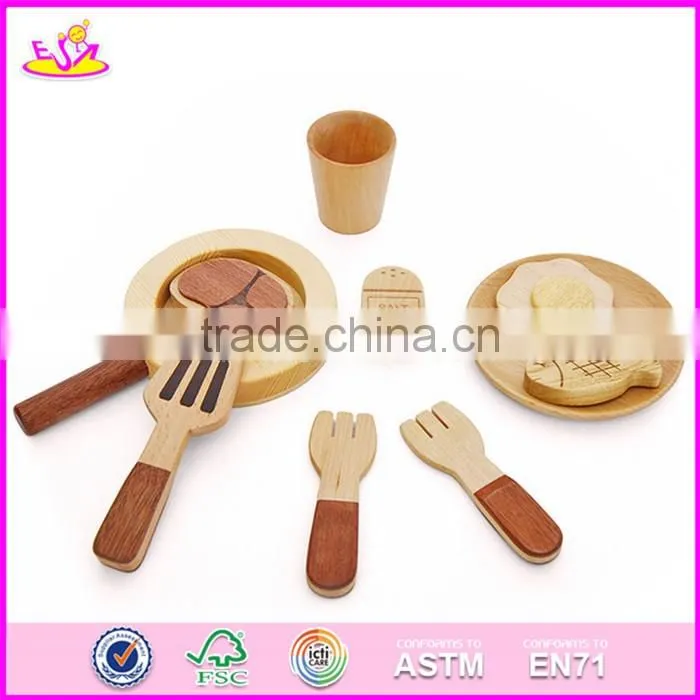 2017 New design simulation kids natural wooden birthday cake toy W10B180