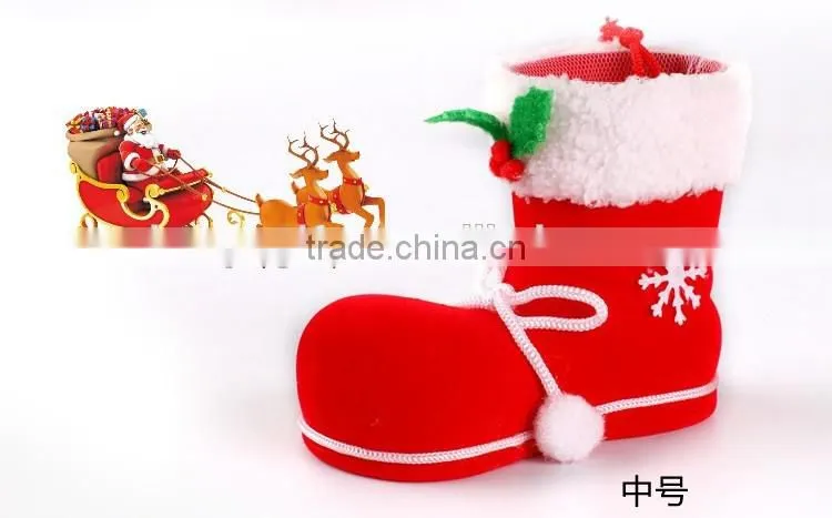 Top Quality Creative Christmas Gift Boots Candy Gift Box Christmas Decorating