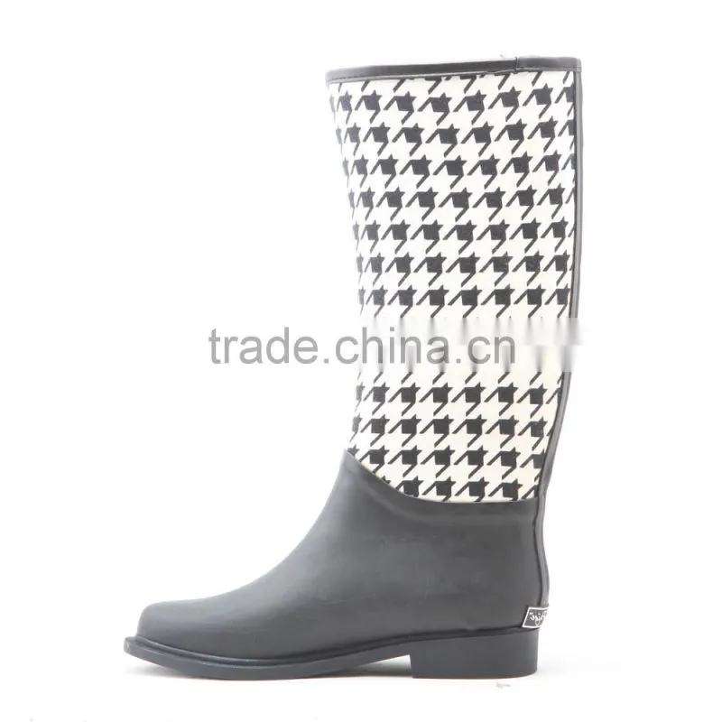 beautiful design rubber rain boots, rubber gumboots for woman