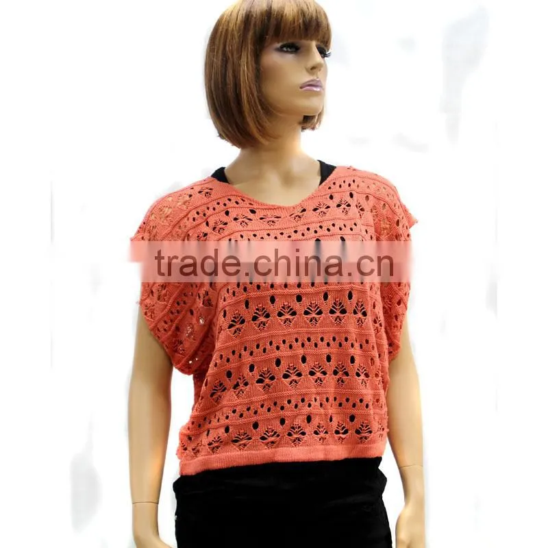 Wholesale Fashion Casual Hollow Line Lady Knitwear
