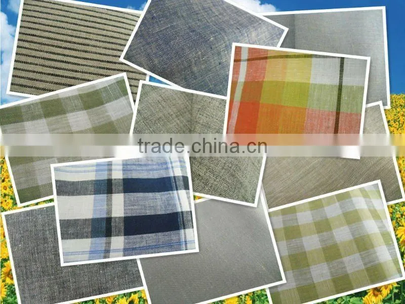 100%linen solid dyed or print fabric, fashion fabric,linen fabric