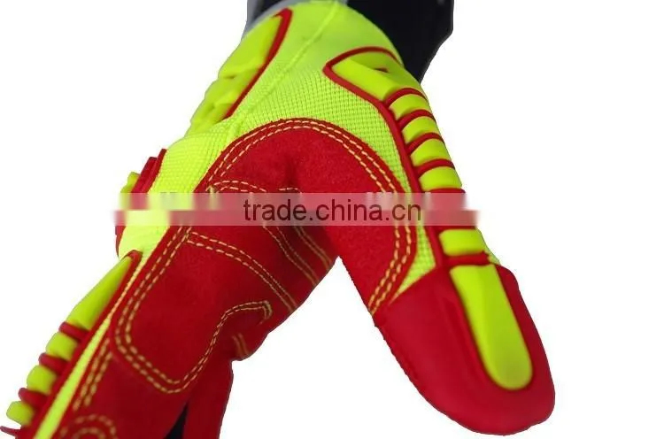 CE 4132 rigging working oil and gas high impact protective work gloves