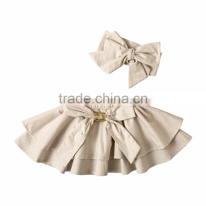 Summer hot sale cute fashion party baby mini skirt with matching headband