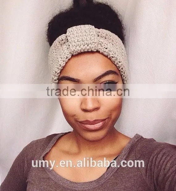 Handmade Crochet Ponytail Beanie Handband Hat